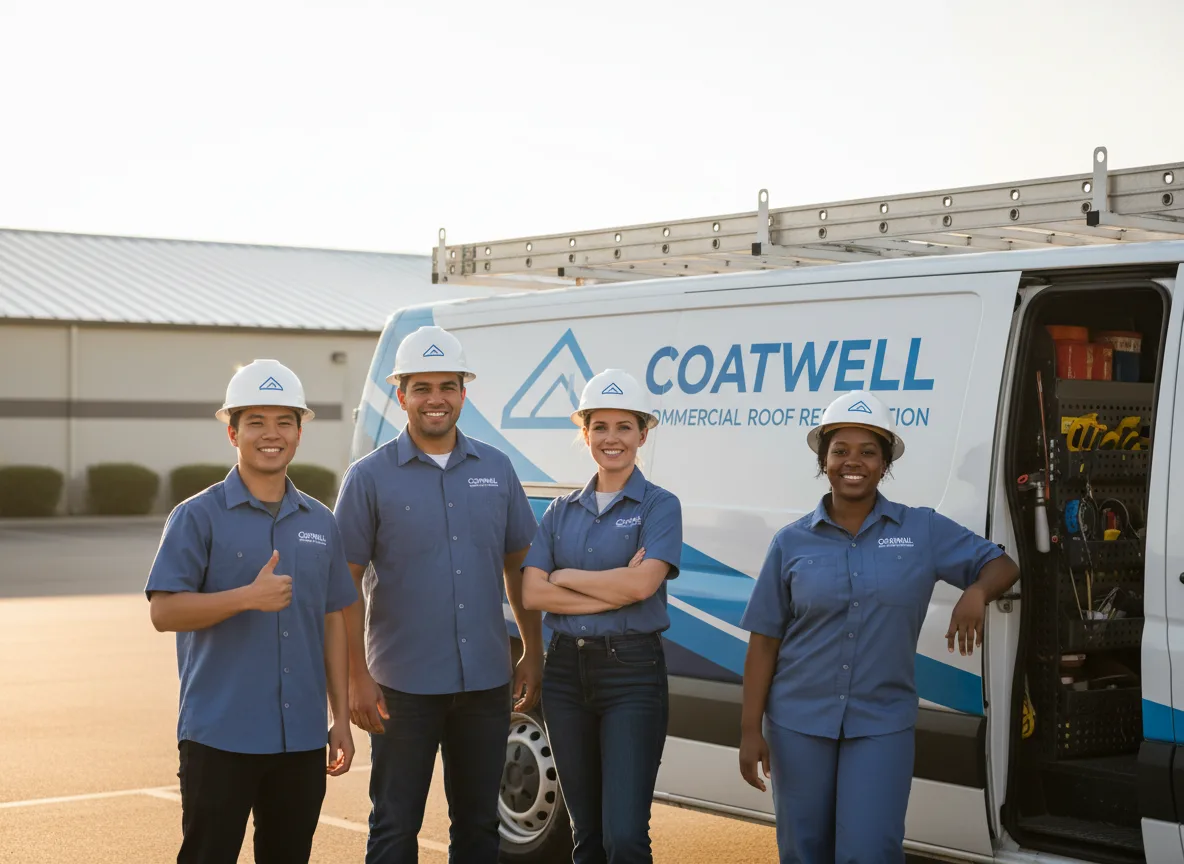 Commercial roof coating company in Kendall, WI